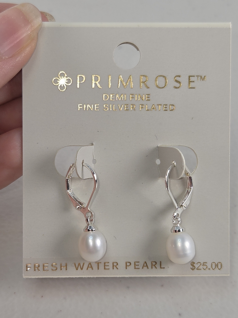 Kohl's Primrose Silver-Plated Freshwater Pearl Drop Earrings - White